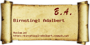 Birnstingl Adalbert névjegykártya